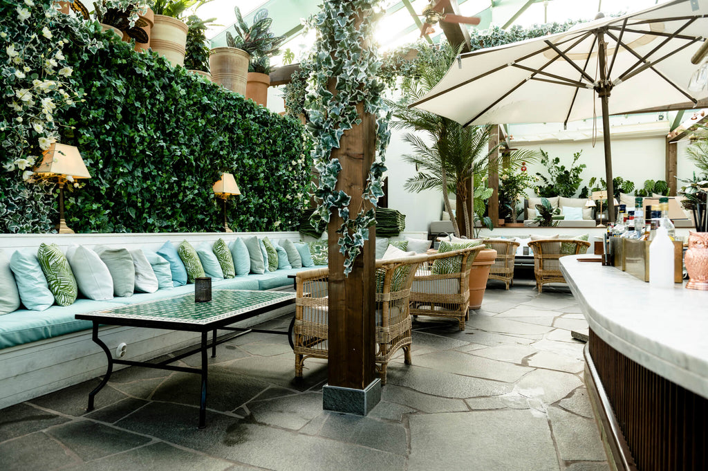 Innemiljö i skiffer från Jämtland – Offerdalsskiffer i wellnessdelen på Falkenbergs Strandbad – Stengrossen säljer produkten