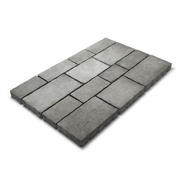 Marksten med sju storlekar och vågiga kanter, levereras i lager om 800x1200 mm. Färgen är antracit och storleken är 800x1200x60 mm. Perfekt för unika mönster på uteplatser och gångvägar. Säljs hos Stengrossen!